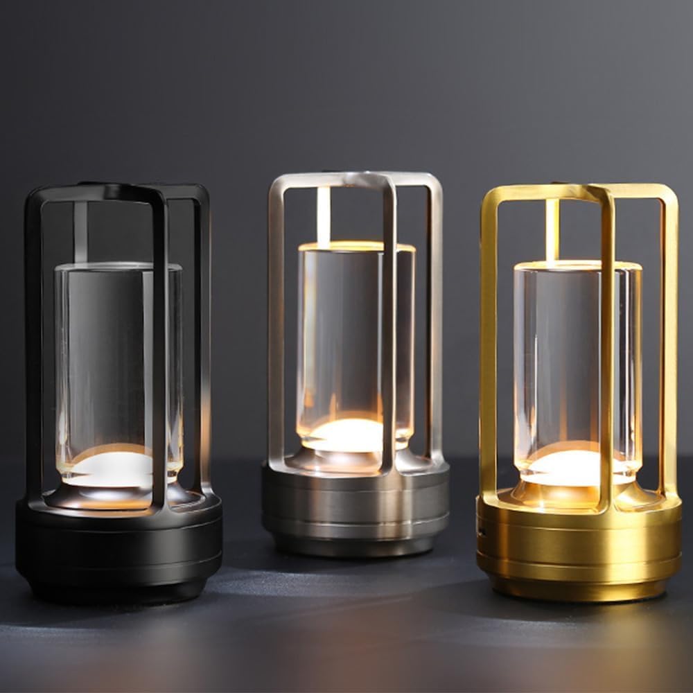 Led Crystal Table Lantern Lamp Outdoor Restaurant Bedside Light