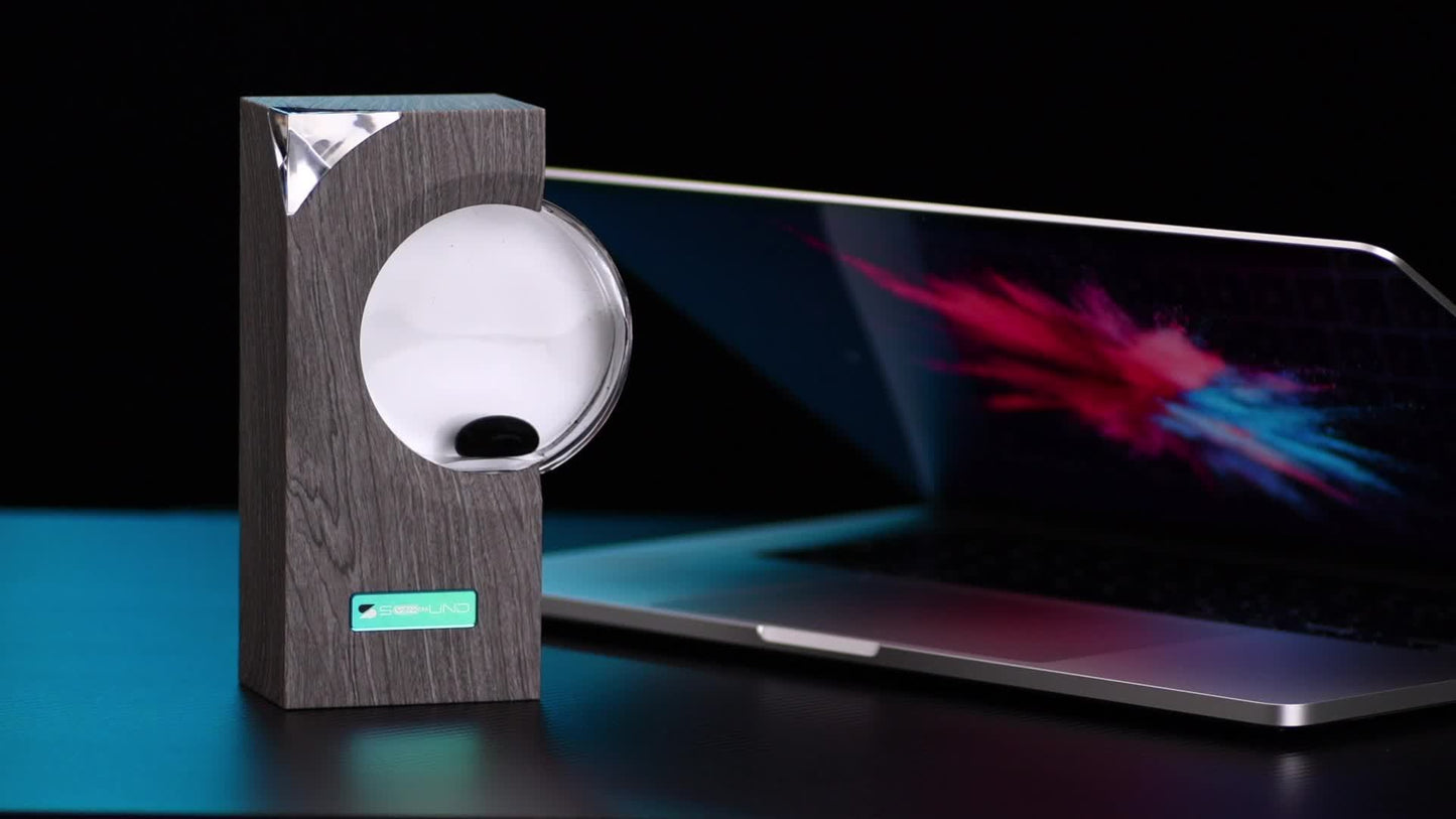 Dancing Ferrofluid Speaker with Magnetic Fluid Display Grey