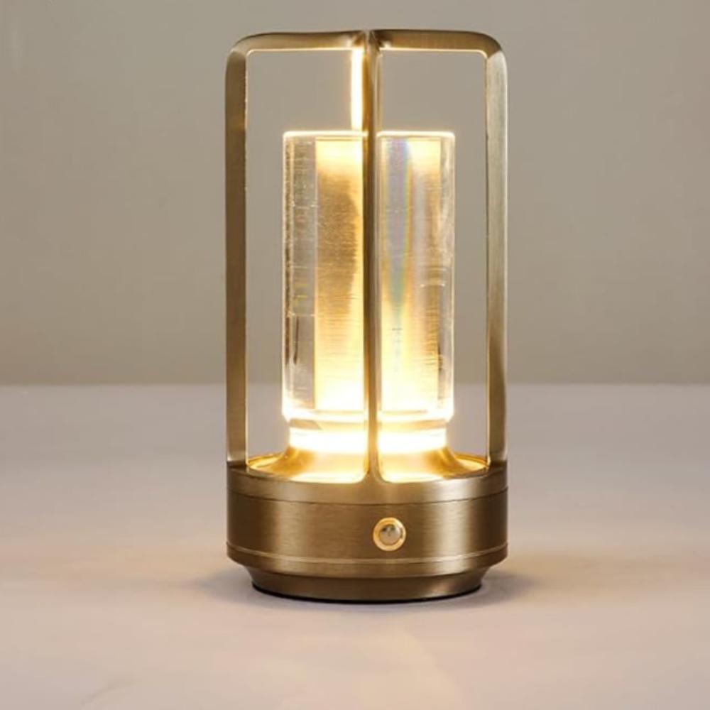 Led Crystal Table Lantern Lamp Outdoor Restaurant Bedside Light