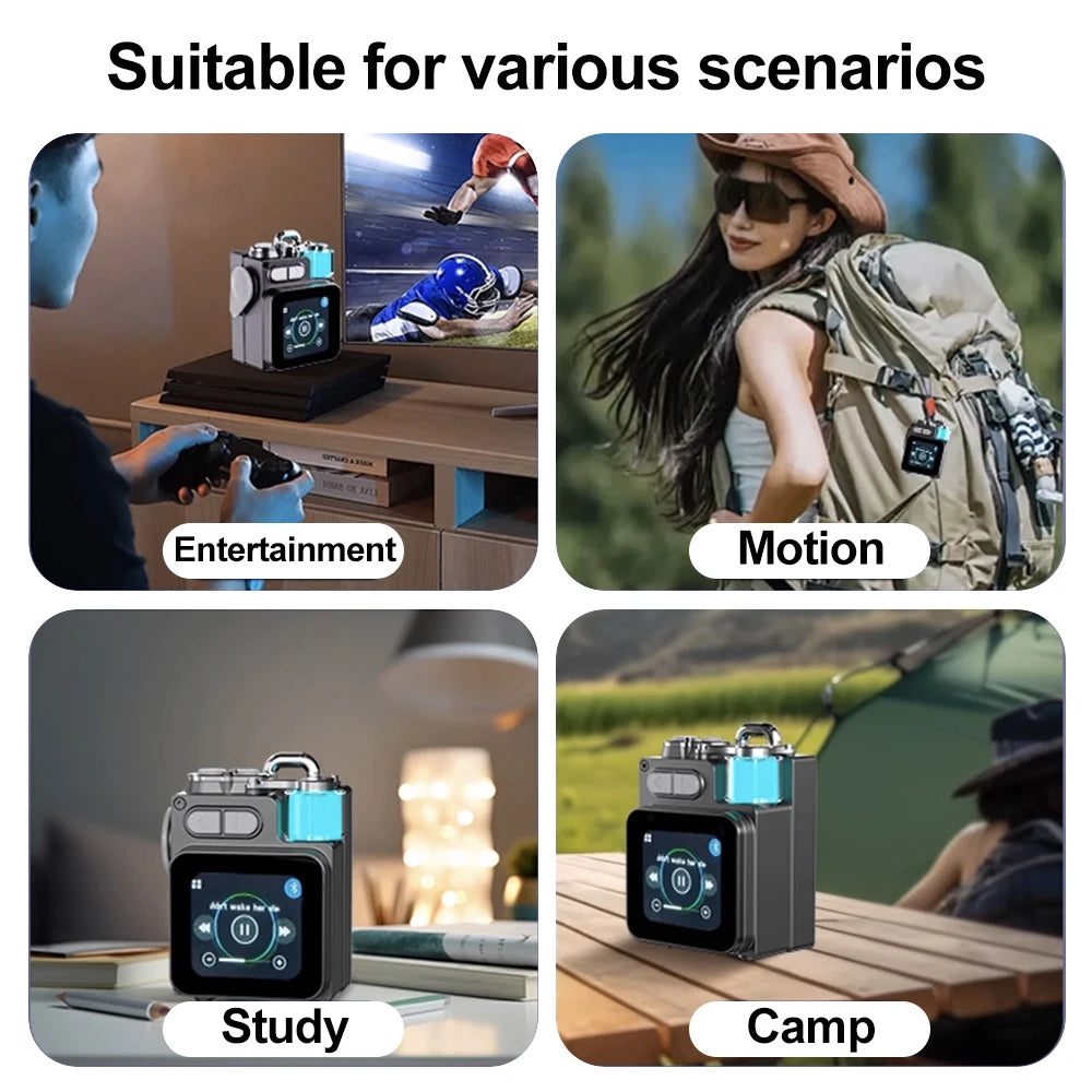 GerTong Portable Bluetooth Speaker with LED Display and Stereo Sound