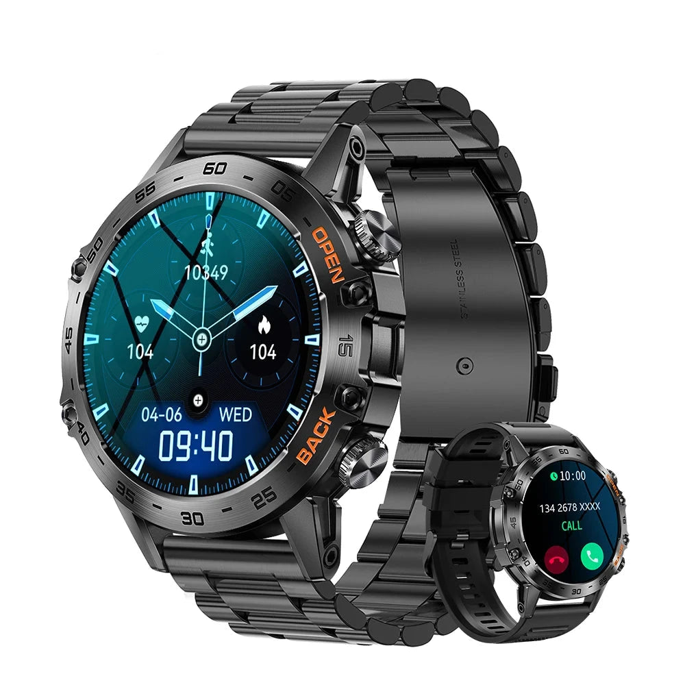 Men Smart Watches for iOS Android MD52 Sports Fitness Tracker Waterproof 1.39