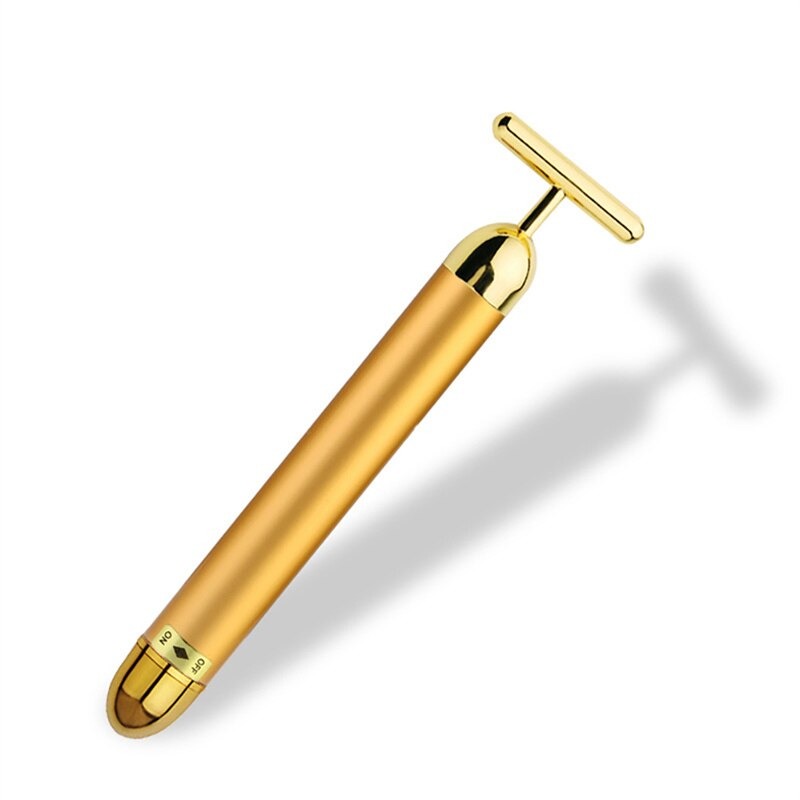 24k Beauty Energy Gold Bar Face Roller Massager Anti Ageing Wrinkle