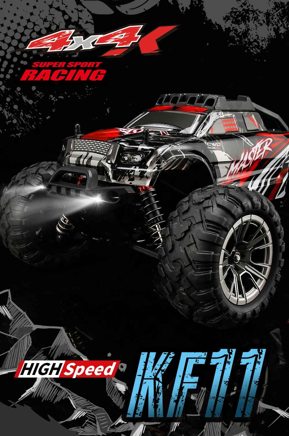 KF11 4WD Brushless RC Car Off-Road Racing Truck with 33KM/H Speed