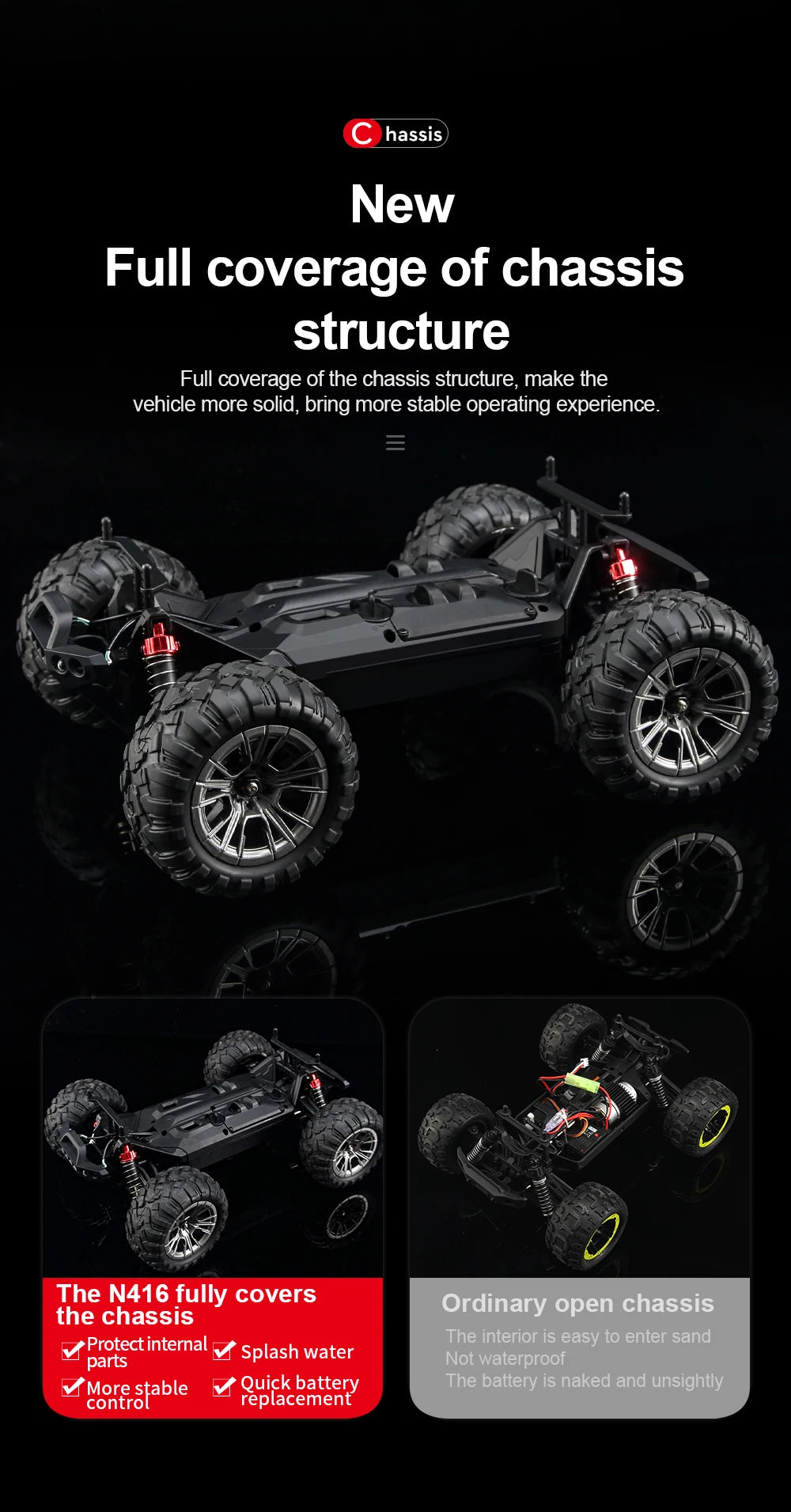 KF11 4WD Brushless RC Car Off-Road Racing Truck with 33KM/H Speed