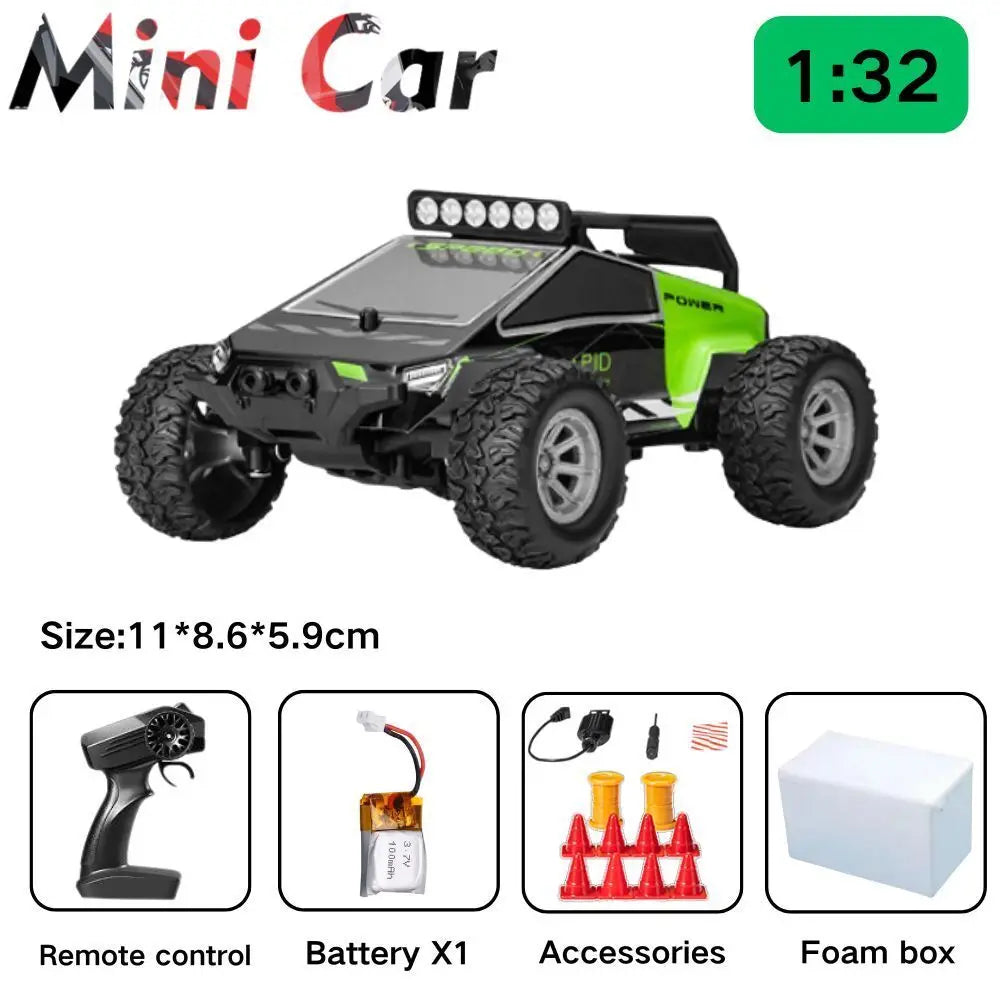 S801-S803 1/32 Mini RC Car – LED Lights, 4CH, Rechargeable Off-Road