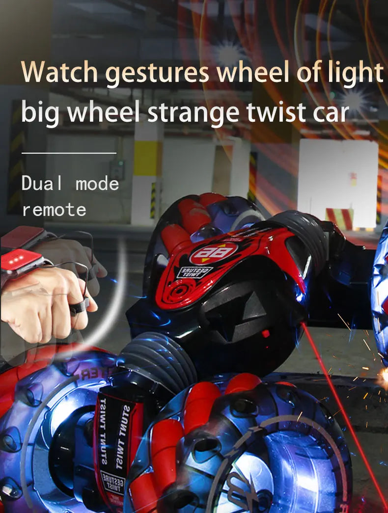 86A 1:12 4WD RC Gesture-Control Stunt Car with Music & Lights