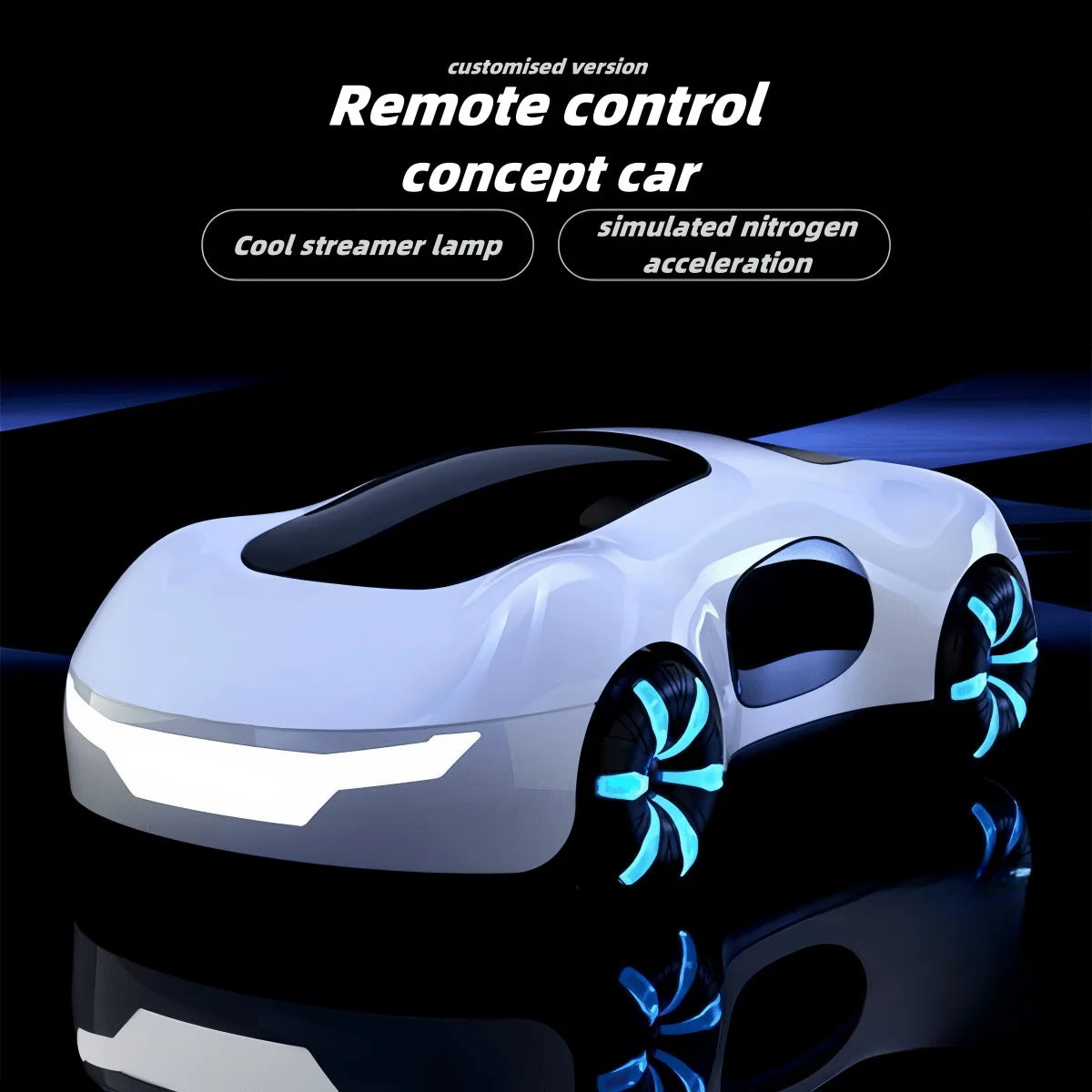 HH1204 Dual-Spray RC Concept Car with Lights, Sound & 4WD – 15KM/H