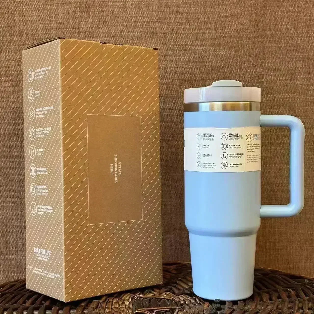40oz For Stanley Tumbler Cup Insulated WaterBottle