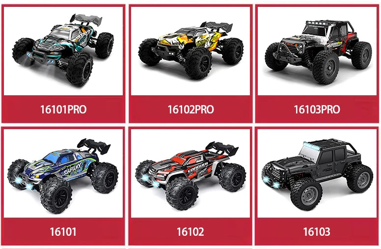SCY 1:16 4WD 70KM/H or 50KM/H Brushless RC Drift Truck with LED Lights