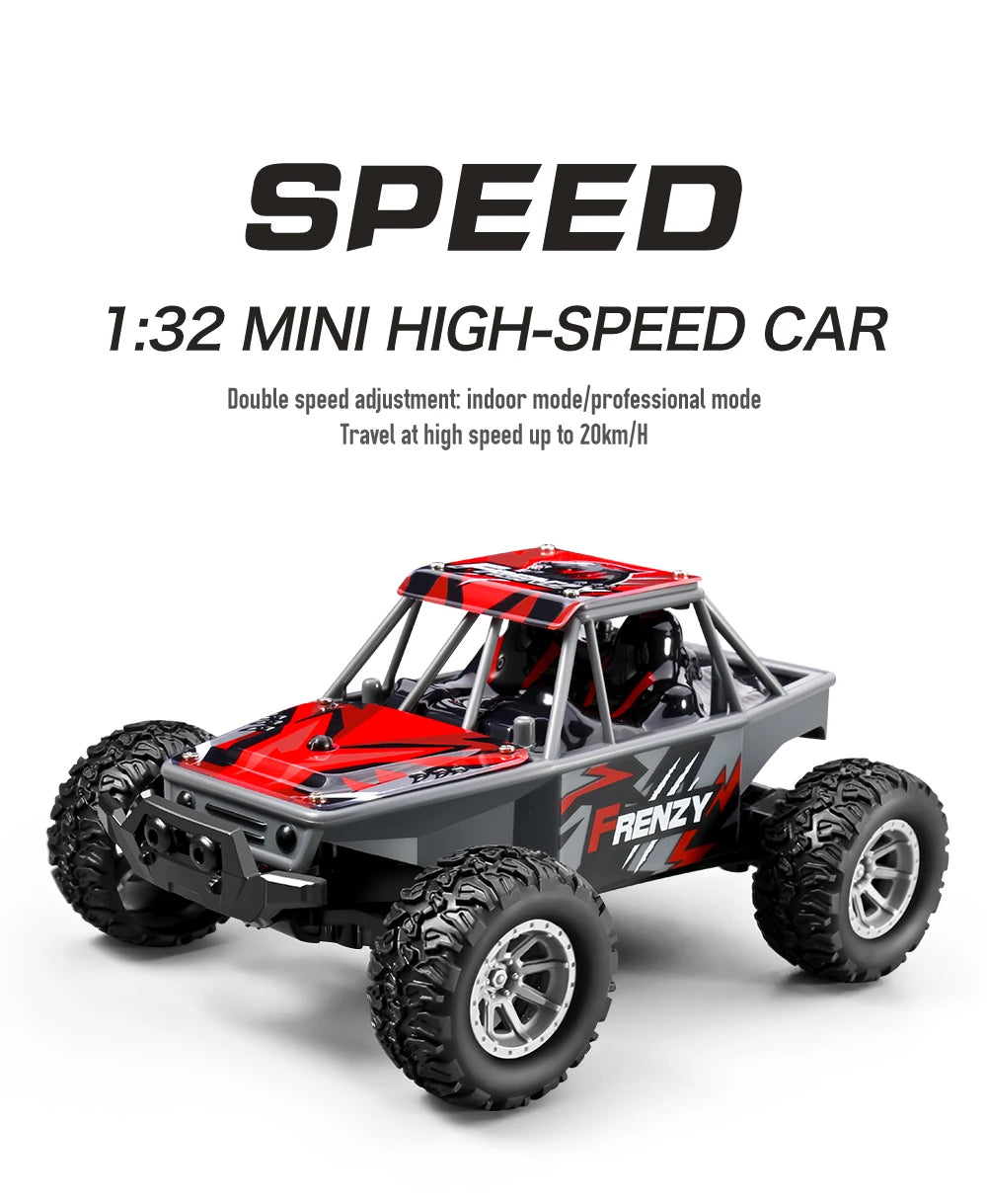 S801-S803 1/32 Mini RC Car – LED Lights, 4CH, Rechargeable Off-Road