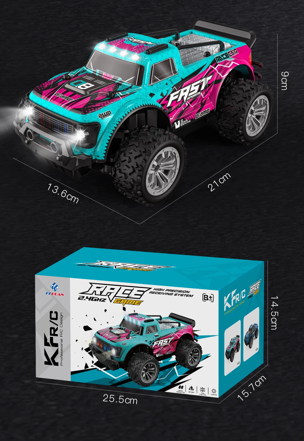 KF11 4WD Brushless RC Car Off-Road Racing Truck with 33KM/H Speed