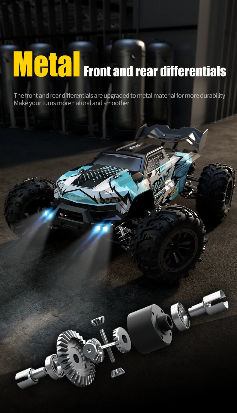 SCY 1:16 4WD 70KM/H or 50KM/H Brushless RC Drift Truck with LED Lights