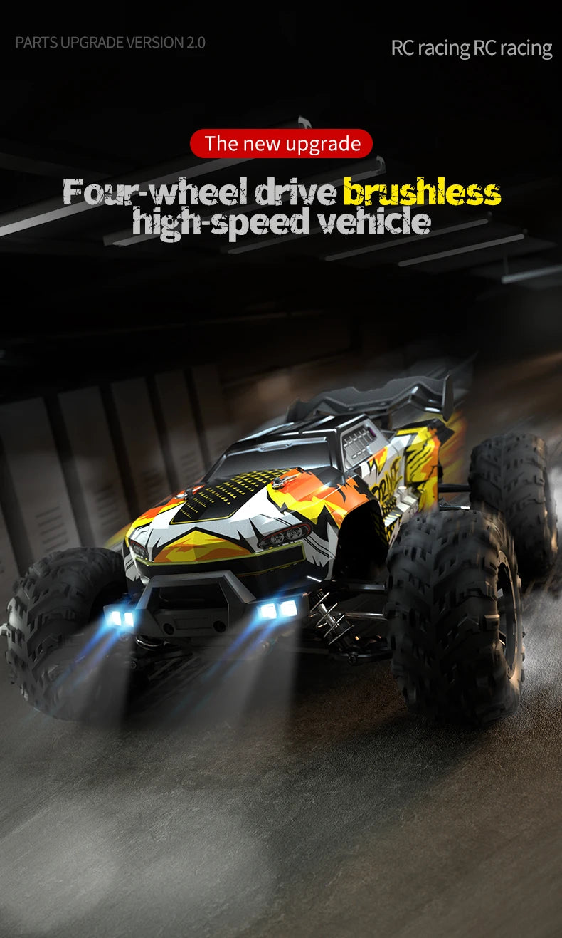 SCY 1:16 4WD 70KM/H or 50KM/H Brushless RC Drift Truck with LED Lights
