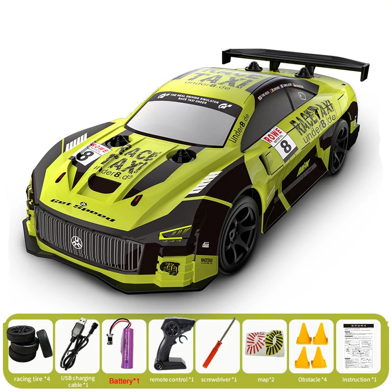 JJRC Q165 1/18 4WD Drift RC Car – 25KM/H, 2.4GHz Remote, Rechargeable