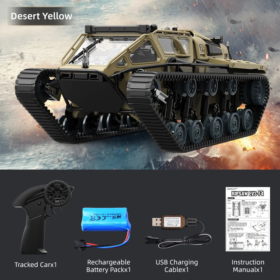 JJRC C8812 6CH RC Tracked Tank Off-Road Car with LED Lights & Drift Mode