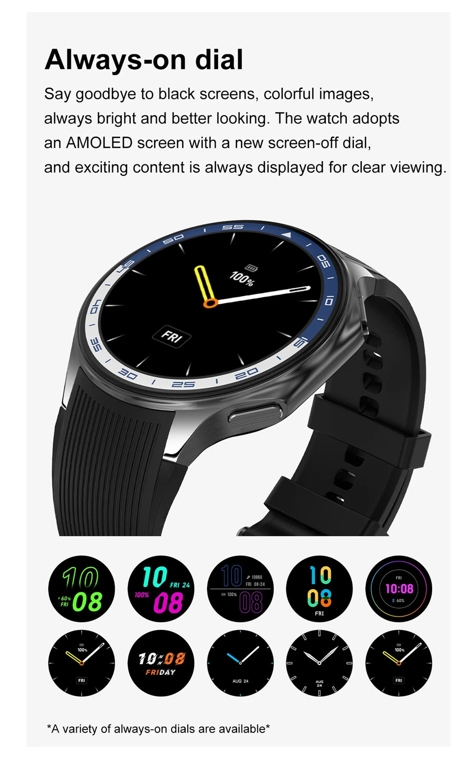 ProX SmartWatch with 32GB, ECG/SpO2/BP Measurement