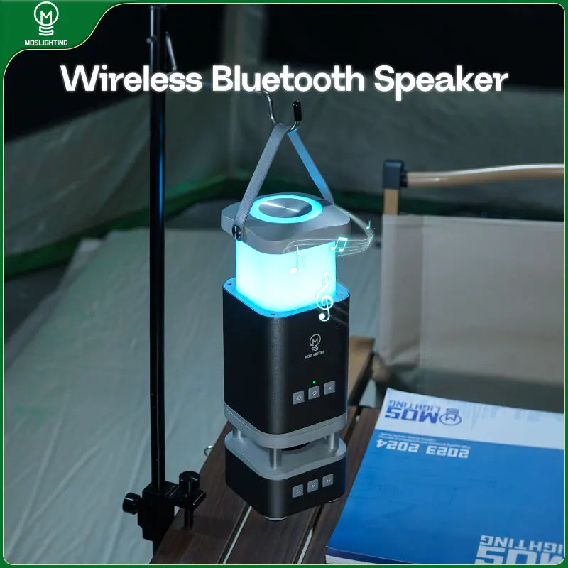 Outdoor LED Camping Light & Bluetooth Speaker With Portable Power Bank