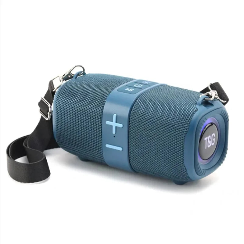 T&G Crossbody Bluetooth Speaker with LED Light & FM/USB/AUX Support
