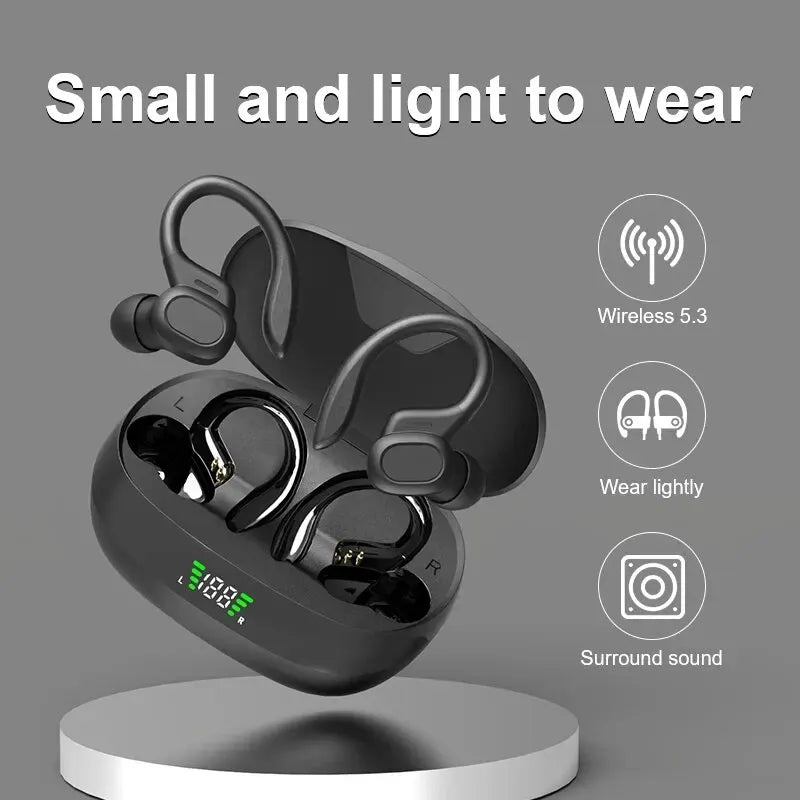 TWS Wireless Bluetooth Earphones Headphones Sports Ear Hook Running Bass Earbuds