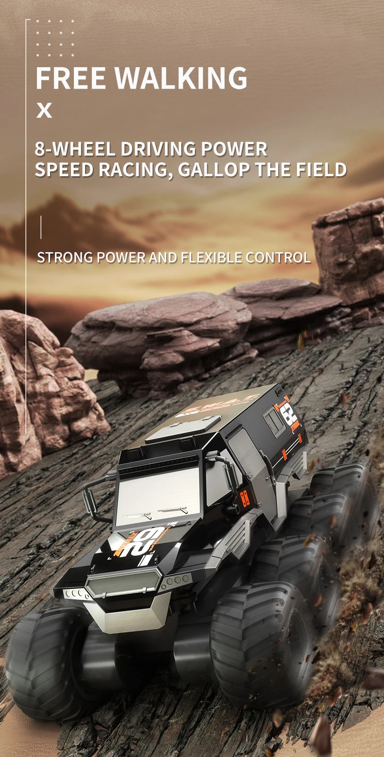 JJRC Q137 8WD Amphibious RC Car with 2.4GHz Remote – 30min Playtime