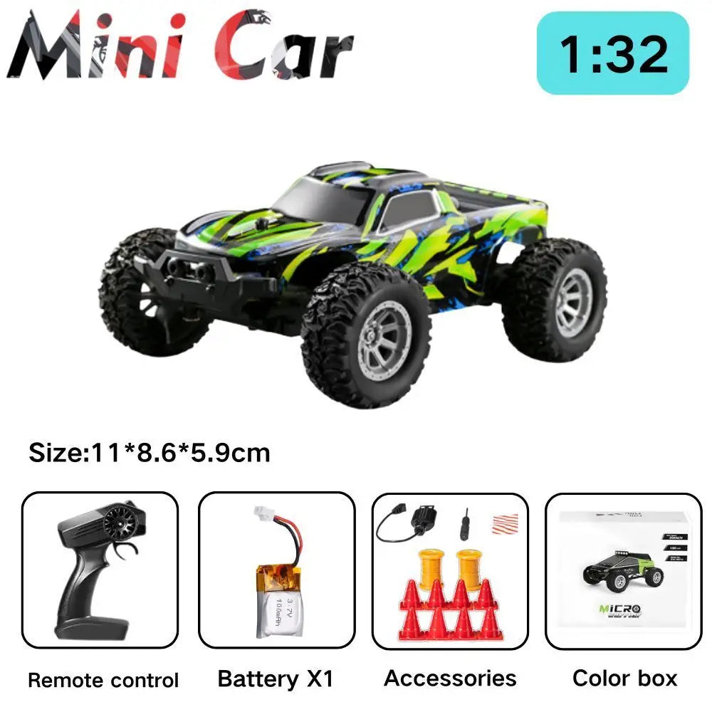 S801-S803 1/32 Mini RC Car – LED Lights, 4CH, Rechargeable Off-Road