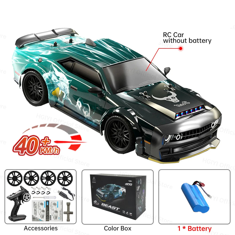 SG216 MAX 1:16 70KM/H 4WD RC Drift Car with LED & Spare Drift Wheelsconsumer