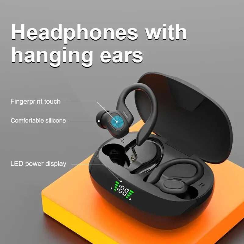 TWS Wireless Bluetooth Earphones Headphones Sports Ear Hook Running Bass Earbuds