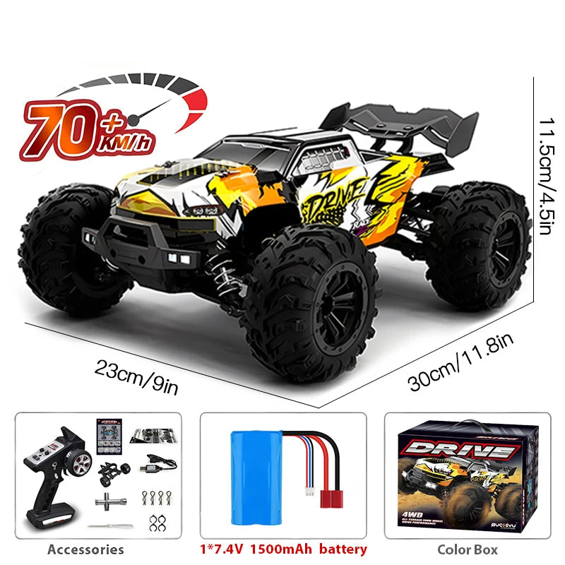 SCY 1:16 4WD 70KM/H or 50KM/H Brushless RC Drift Truck with LED Lights
