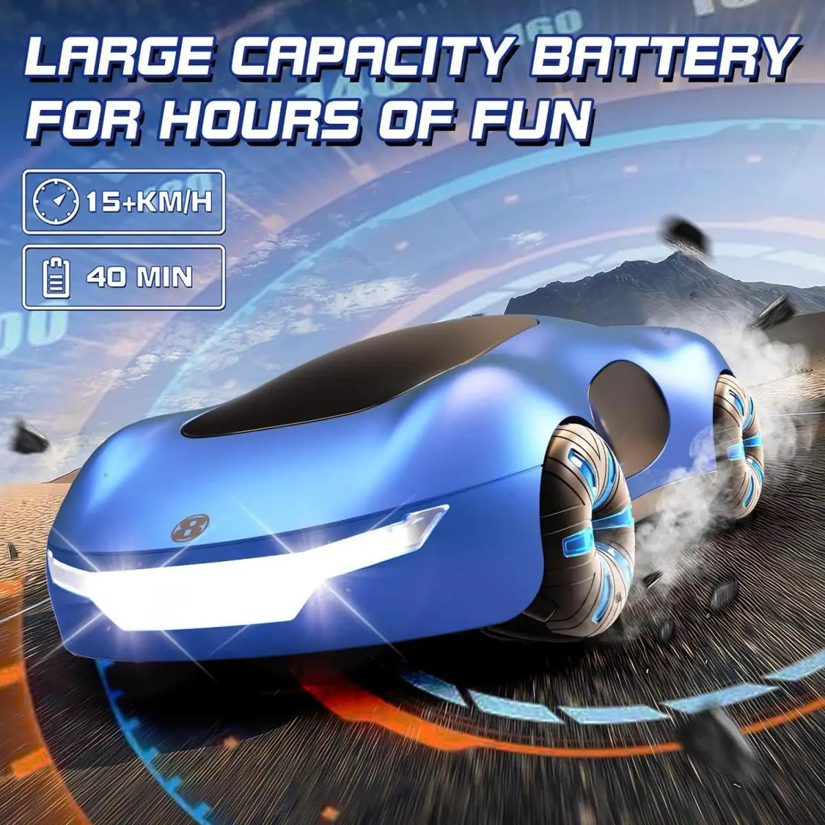 HH1204 Dual-Spray RC Concept Car with Lights, Sound & 4WD – 15KM/H