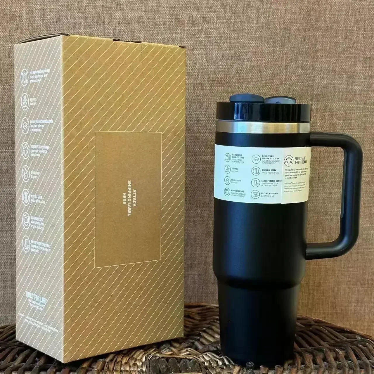 40oz For Stanley Tumbler Cup Insulated WaterBottle