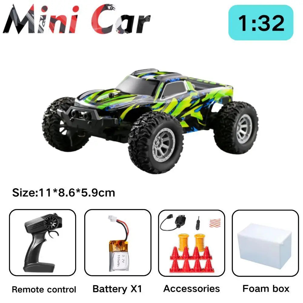 S801-S803 1/32 Mini RC Car – LED Lights, 4CH, Rechargeable Off-Road