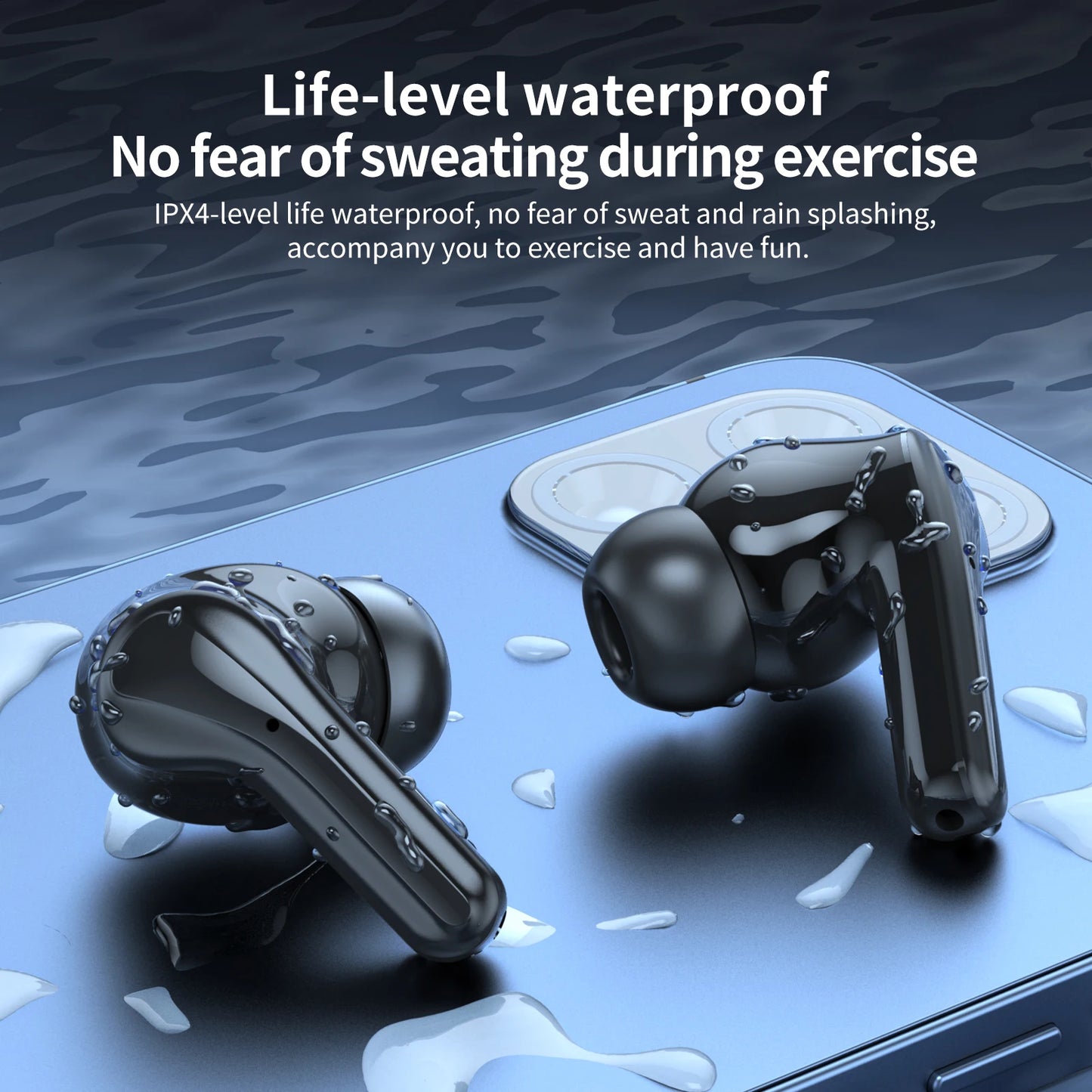 Wireless ENC Earbuds, Bluetooth 5.4, 40Hr Play Time True Bass
