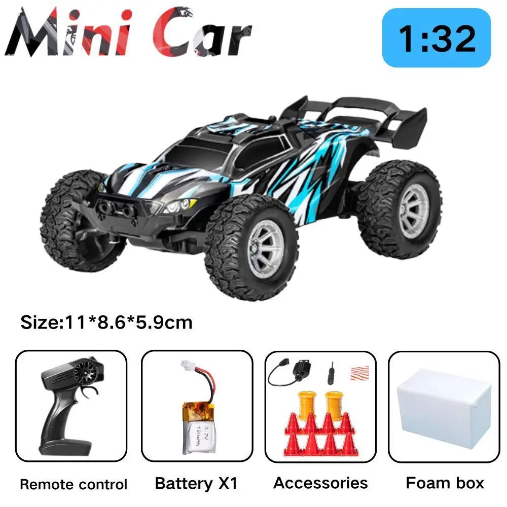 S801-S803 1/32 Mini RC Car – LED Lights, 4CH, Rechargeable Off-Road