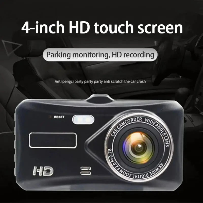 4" In Car Camera Recorder Dual Front and Rear HD 1080P Dash Cam Night Vision 32GB UK