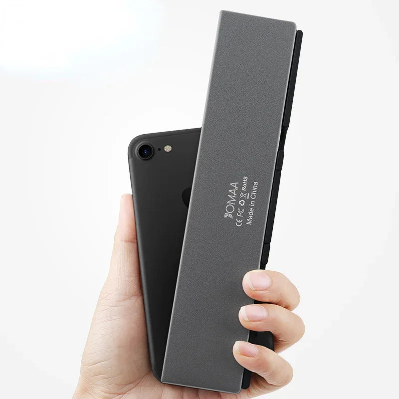 Mini Wireless Bluetooth Keyboard with Aluminium Stand 202.5 x 46.51 mm