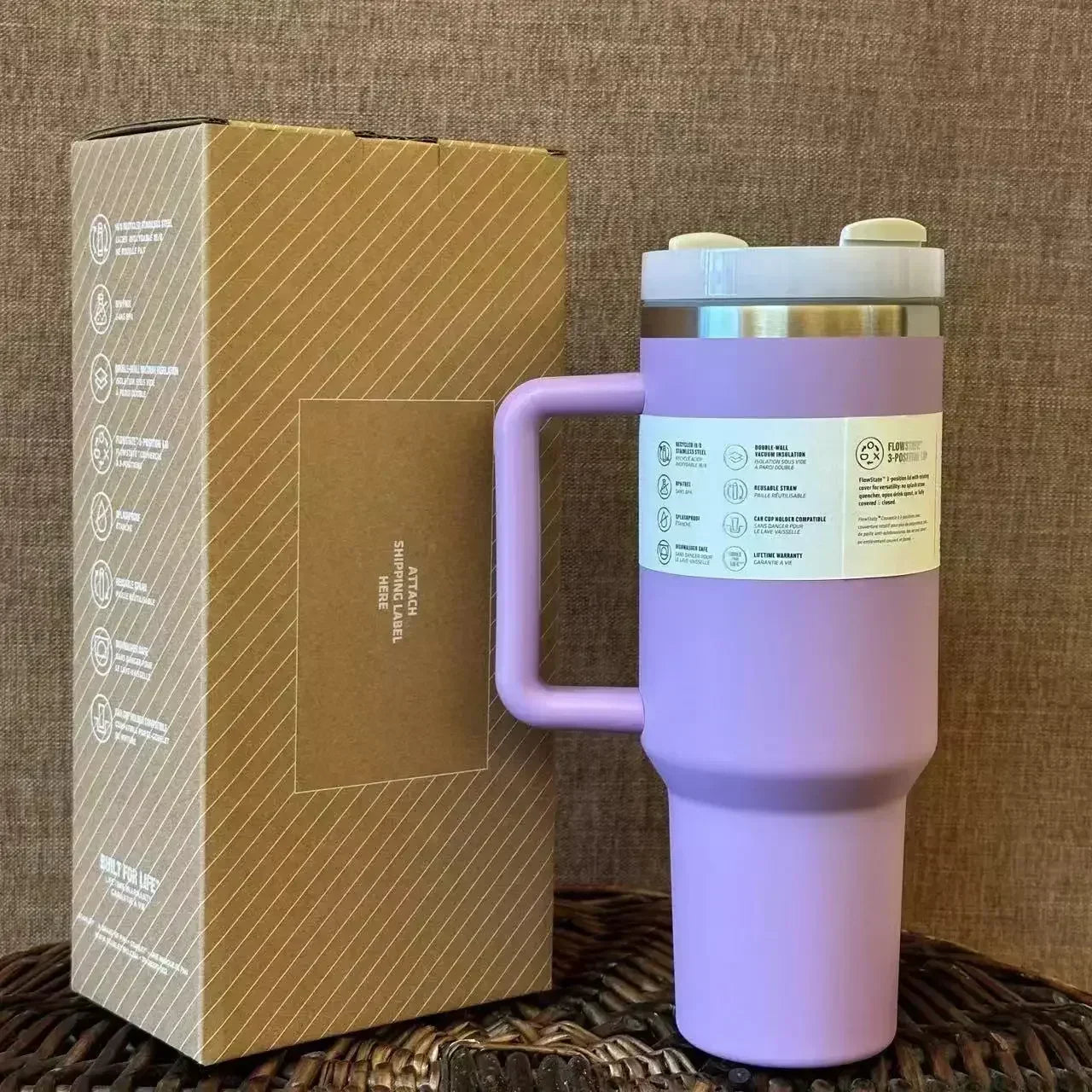 40oz For Stanley Tumbler Cup Insulated WaterBottle