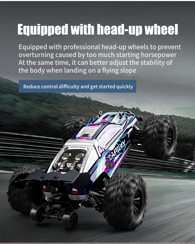 SCY 1:16 4WD 70KM/H or 50KM/H Brushless RC Drift Truck with LED Lights