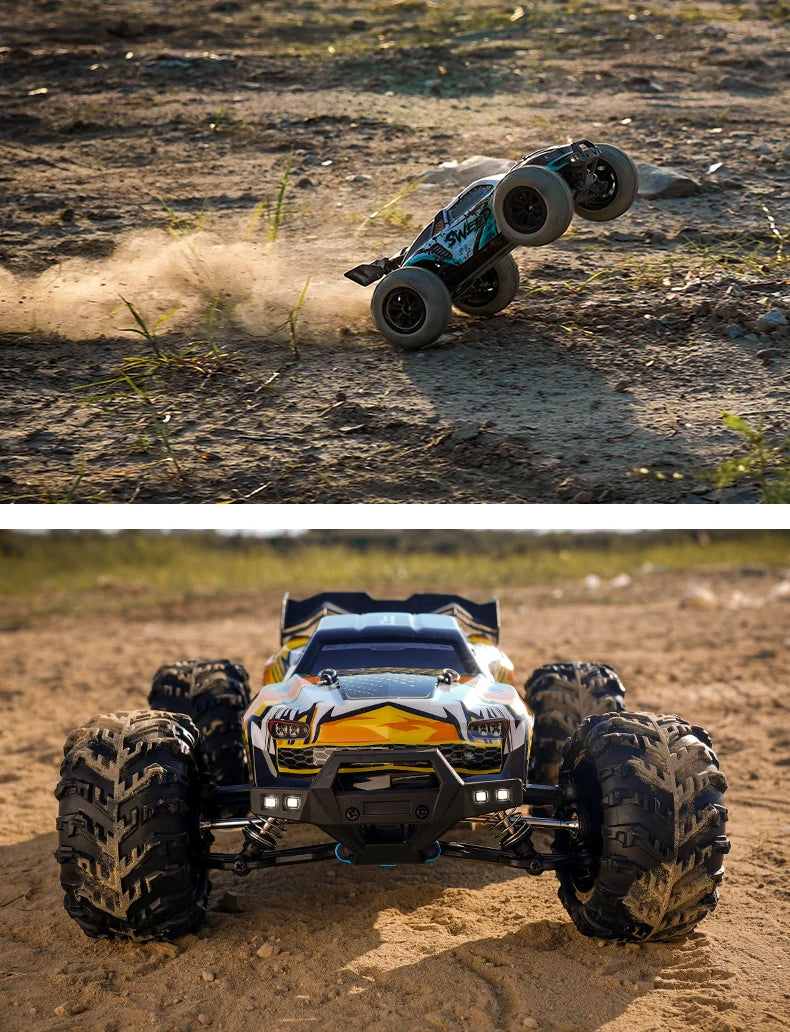 SCY 1:16 4WD 70KM/H or 50KM/H Brushless RC Drift Truck with LED Lights
