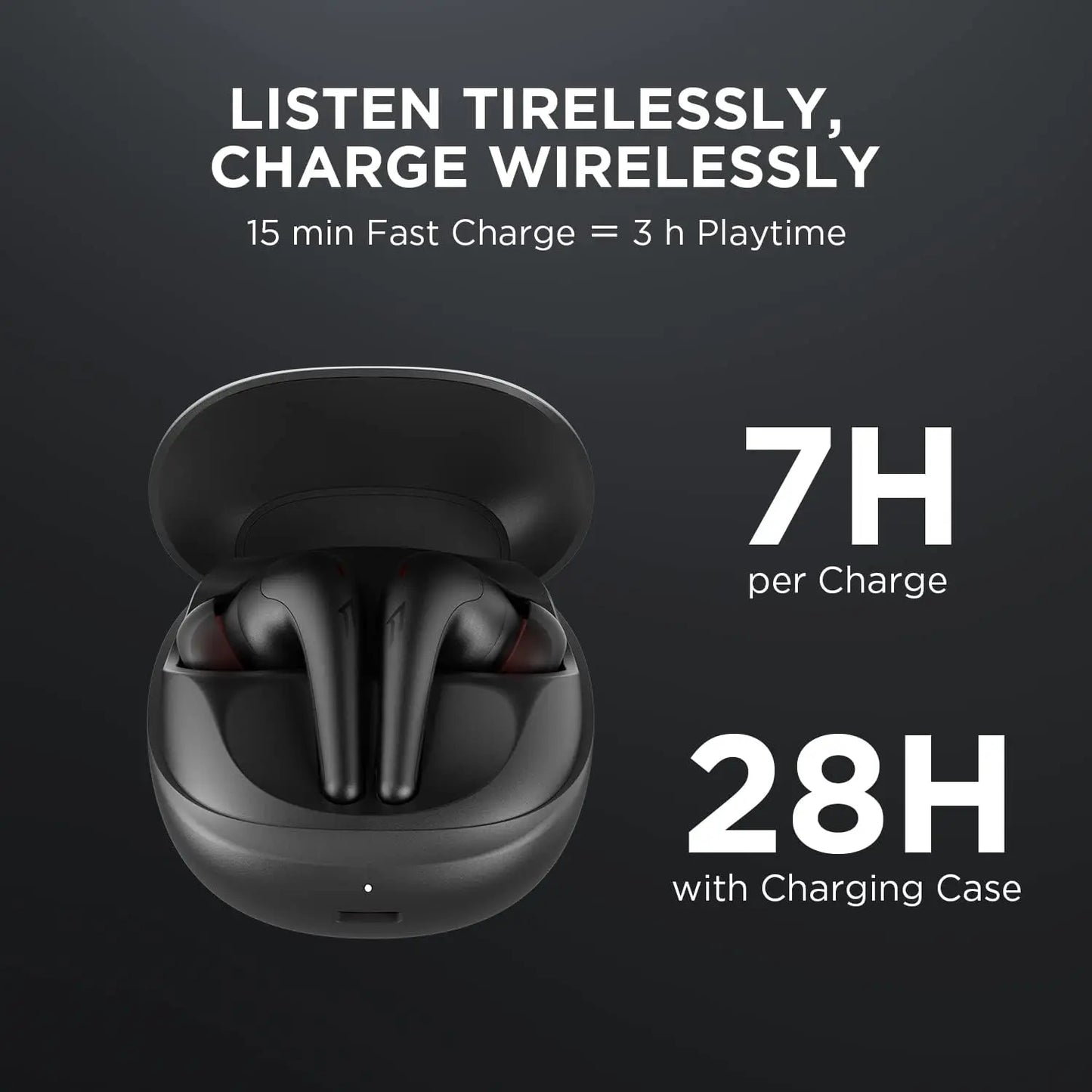 1MORE Aero Bluetooth 5.2 Earbuds ANC Wireless Charging 28H Playtime