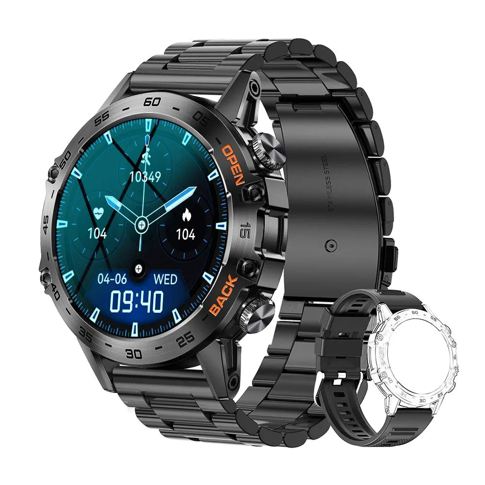 Men Smart Watches for iOS Android MD52 Sports Fitness Tracker Waterproof 1.39