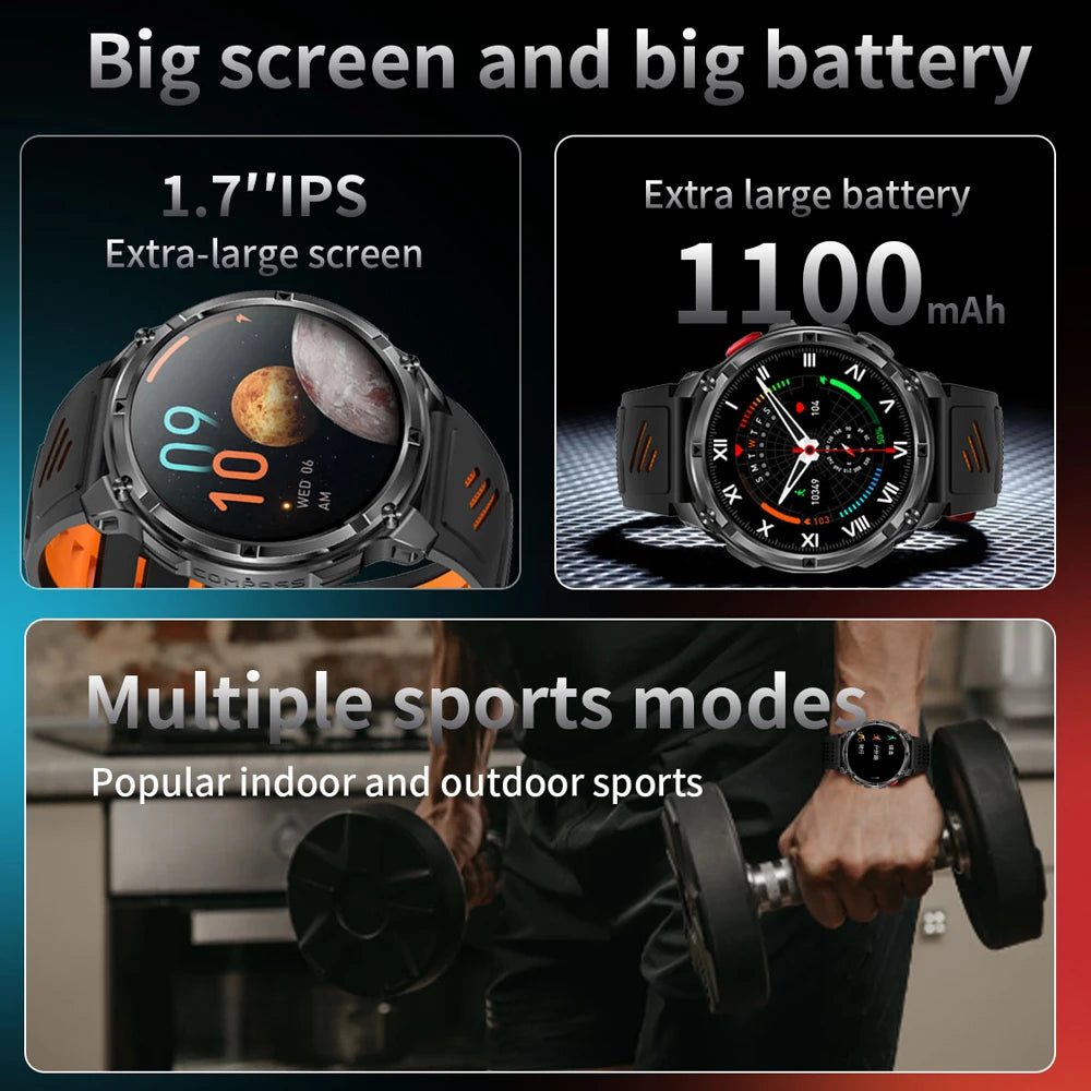 T-Rex3 Pro Military Smart Watch | 1100mAh GPS AMOLED