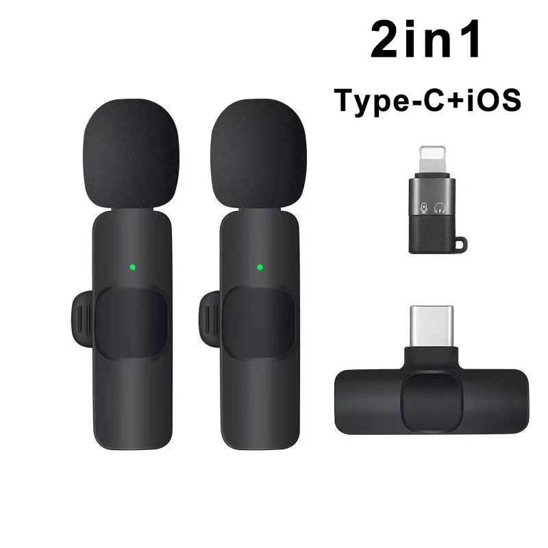 Wireless Lavalier Microphone – Mini Portable Mic for Android/iPhone