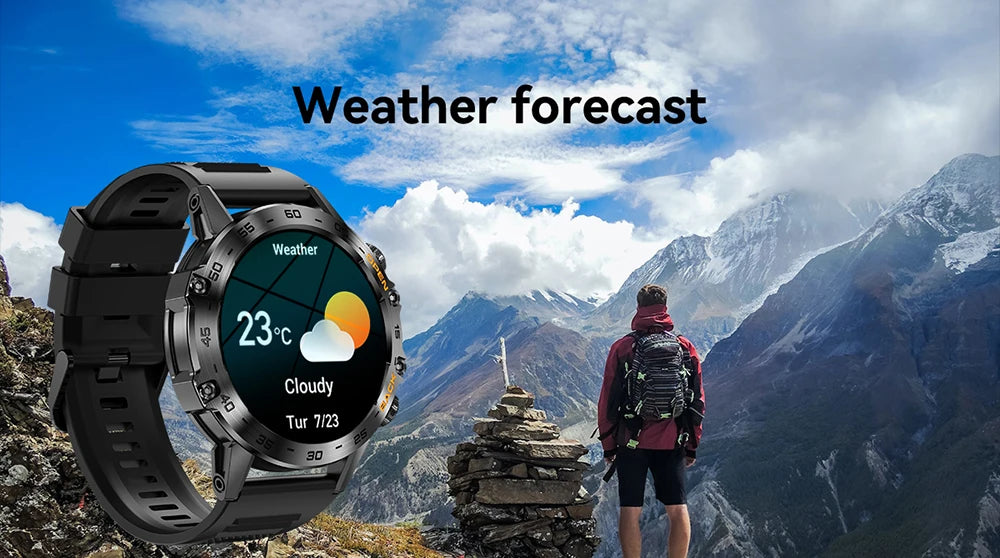 Men Smart Watches for iOS Android MD52 Sports Fitness Tracker Waterproof 1.39
