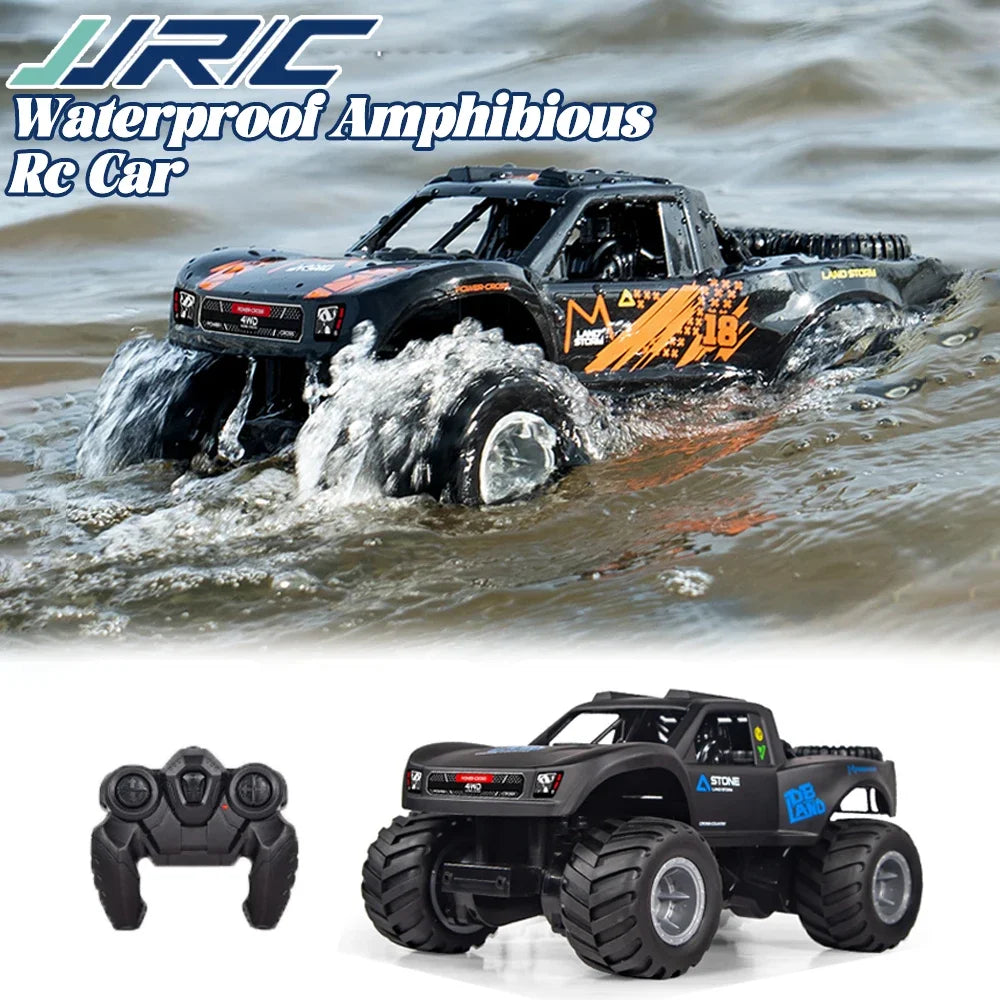 JJRC 4WD Amphibious RC Car – Waterproof, Off-Road, Stunt Climbing Truck