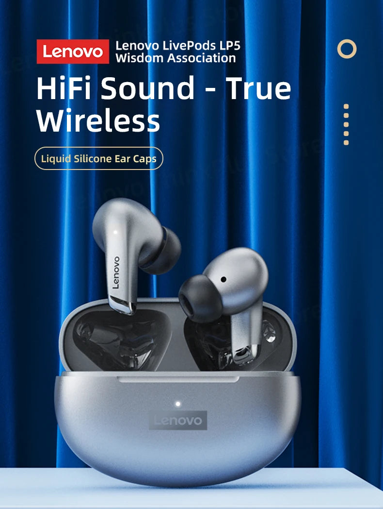 Lenovo LP5 Wireless Bluetooth 5.3 Earbuds with Fast Charging & HD Calls