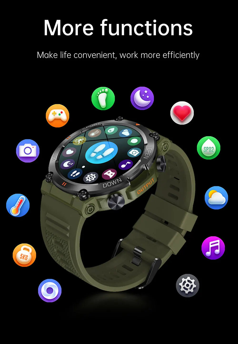 MEVADEN MD56 Smartwatch – Bluetooth Calling, Heart/BP Monitor, 5-Day Battery