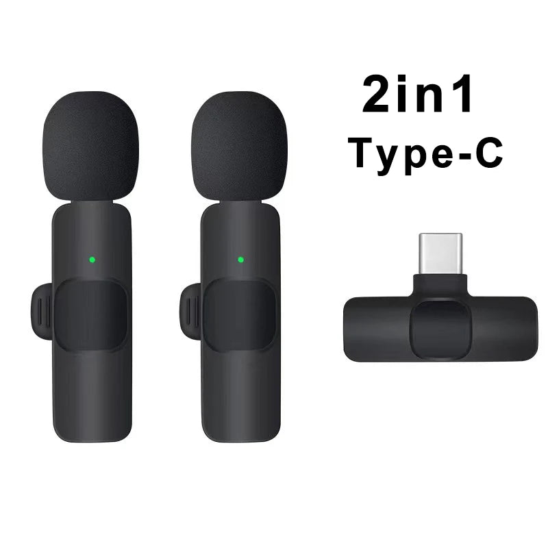 Wireless Lavalier Microphone – Mini Portable Mic for Android/iPhone