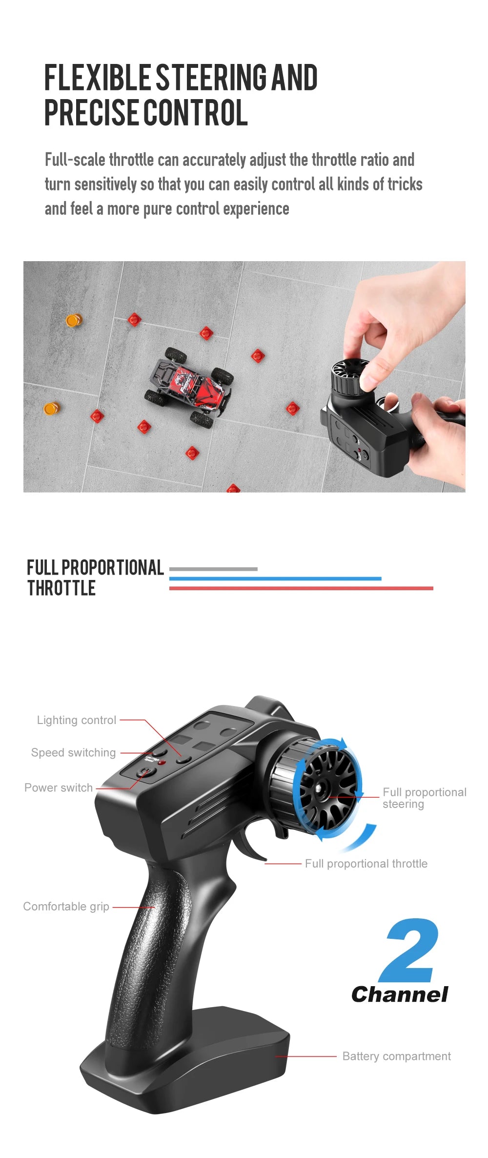 S801-S803 1/32 Mini RC Car – LED Lights, 4CH, Rechargeable Off-Road