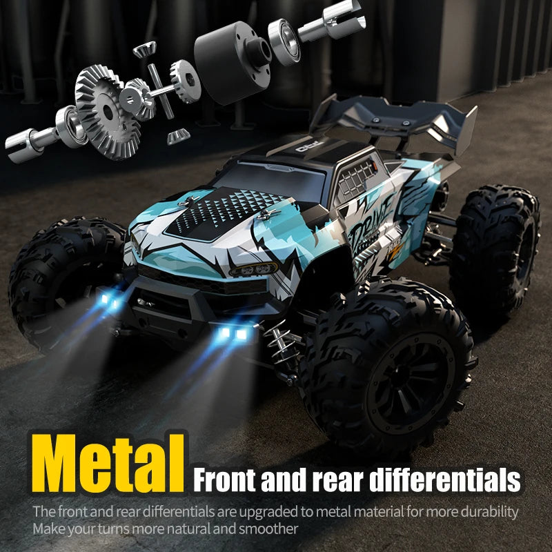 SCY 1:16 4WD 70KM/H or 50KM/H Brushless RC Drift Truck with LED Lights