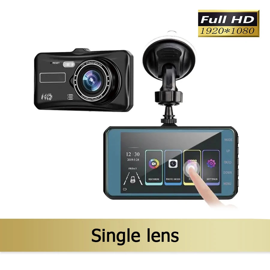 4" In Car Camera Recorder Dual Front and Rear HD 1080P Dash Cam Night Vision 32GB UK